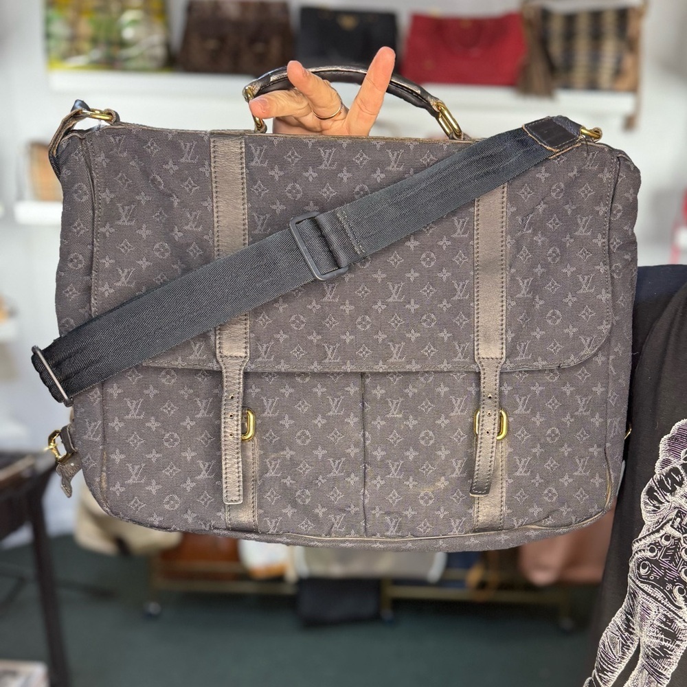 LV NAVY DENIM 2 WAY BAG